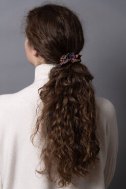 Scrunchie piccolo fantasia Ciara ruggine